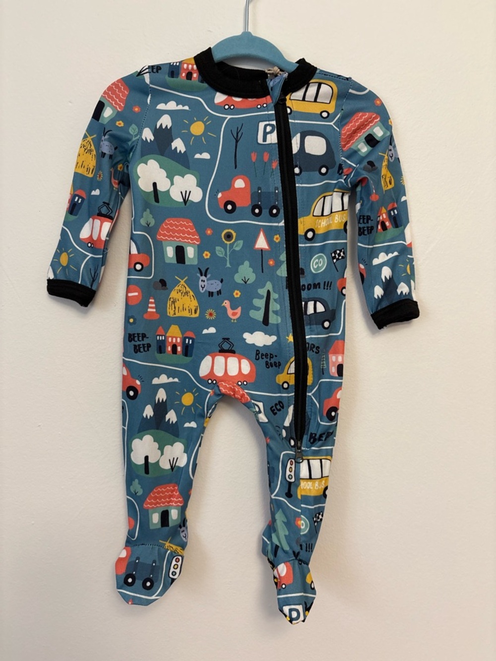 Baby Sleeper with Fun Vehicle Print